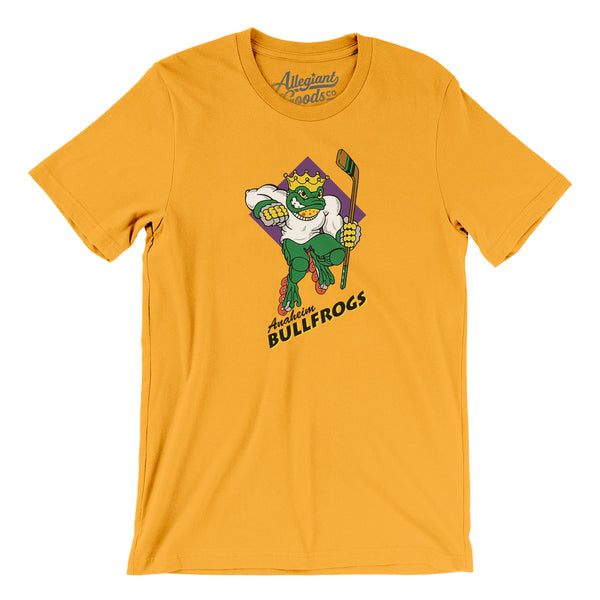 Mtr Anaheim Bullfrogs Roller Hockey Men/Unisex T-Shirt Gold / XL