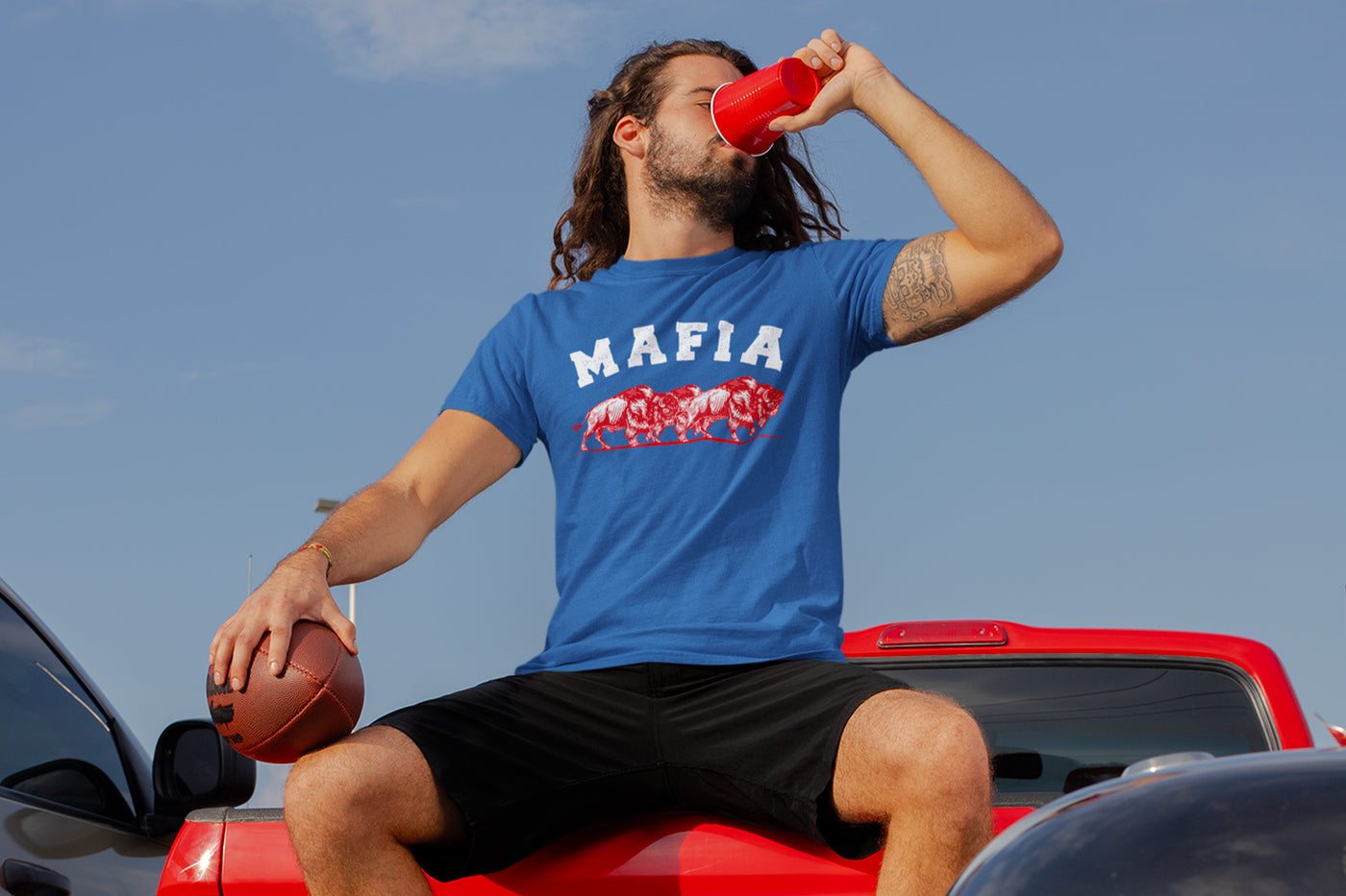 Take that, Cheeseheads: Bills fans wear delicious Buffalo wing