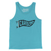 Carolina Pennant Men/Unisex Tank Top-Aqua Triblend-Allegiant Goods Co. Vintage Sports Apparel