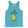 Utah Golf Men/Unisex Tank Top-Aqua Triblend-Allegiant Goods Co. Vintage Sports Apparel