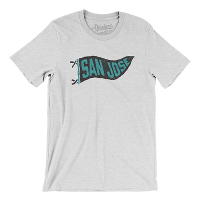 San Jose Pennant Men/Unisex T-Shirt-Ash-Allegiant Goods Co. Vintage Sports Apparel