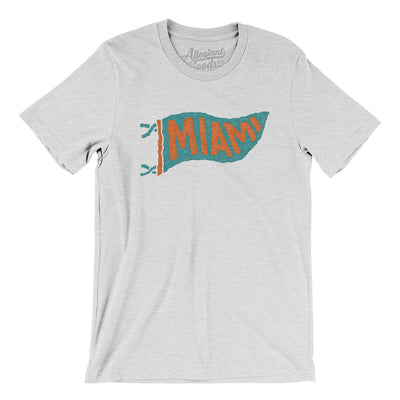 Miami Pennant Men/Unisex T-Shirt-Ash-Allegiant Goods Co. Vintage Sports Apparel