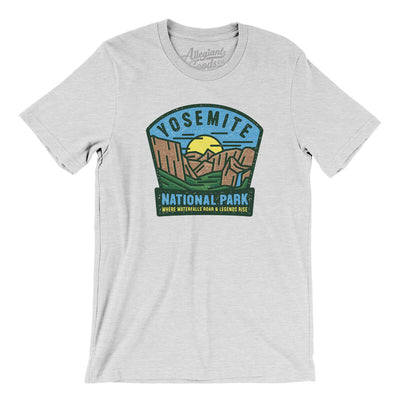 Yosemite National Park Badge Men/Unisex T-Shirt-Ash-Allegiant Goods Co. Vintage Sports Apparel