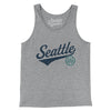 Seattle Vintage Script Men/Unisex Tank Top-Athletic Heather-Allegiant Goods Co. Vintage Sports Apparel