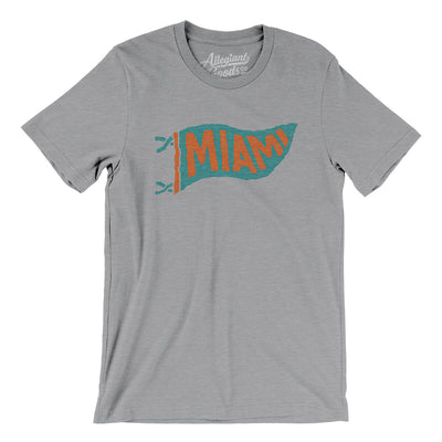 Miami Pennant Men/Unisex T-Shirt-Athletic Heather-Allegiant Goods Co. Vintage Sports Apparel