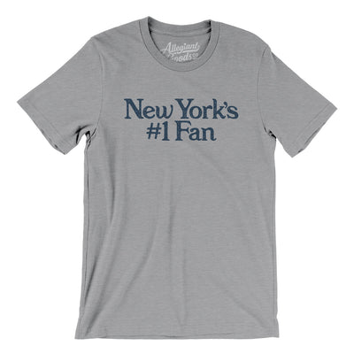 New York's Number 1 Fan Men/Unisex T-Shirt-Athletic Heather-Allegiant Goods Co. Vintage Sports Apparel