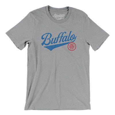 Buffalo Vintage Script Men/Unisex T-Shirt-Athletic Heather-Allegiant Goods Co. Vintage Sports Apparel