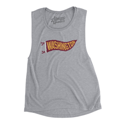 Washington Pennant Women's Flowey Scoopneck Muscle Tank-Athletic Heather-Allegiant Goods Co. Vintage Sports Apparel