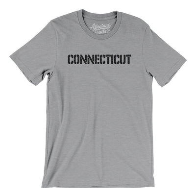 Connecticut Military Stencil Men/Unisex T-Shirt-Athletic Heather-Allegiant Goods Co. Vintage Sports Apparel