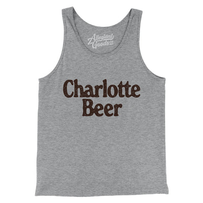 Charlotte Beer Men/Unisex Tank Top-Athletic Heather-Allegiant Goods Co. Vintage Sports Apparel