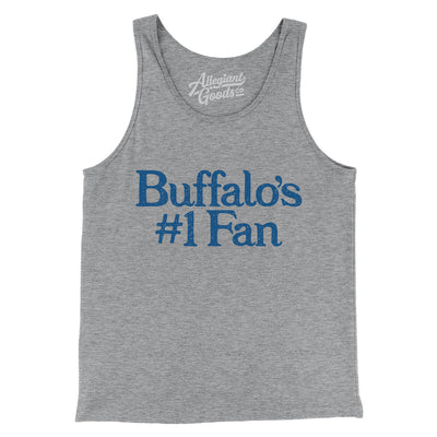 Buffalo's Number 1 Fan Men/Unisex Tank Top-Athletic Heather-Allegiant Goods Co. Vintage Sports Apparel