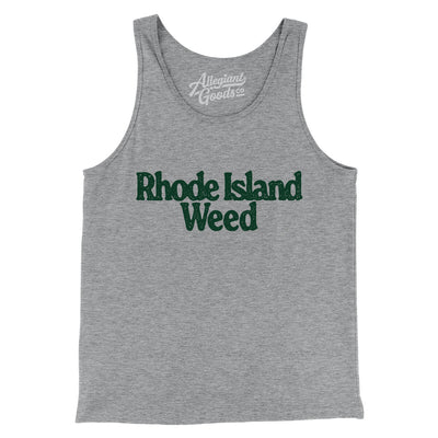 Rhode Island Weed Men/Unisex Tank Top-Athletic Heather-Allegiant Goods Co. Vintage Sports Apparel