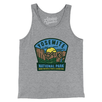 Yosemite National Park Badge Men/Unisex Tank Top-Athletic Heather-Allegiant Goods Co. Vintage Sports Apparel