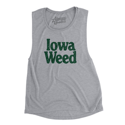 Iowa Weed Women's Flowey Scoopneck Muscle Tank-Athletic Heather-Allegiant Goods Co. Vintage Sports Apparel