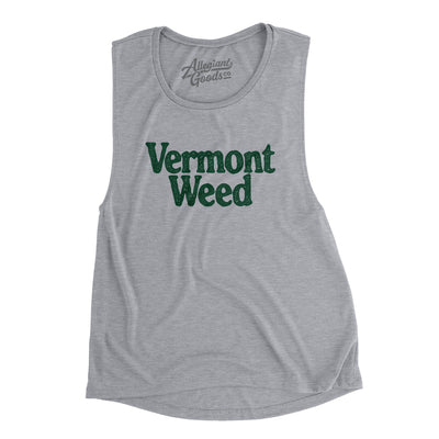 Vermont Weed Women's Flowey Scoopneck Muscle Tank-Athletic Heather-Allegiant Goods Co. Vintage Sports Apparel