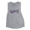 Baltimore Vintage Script Women's Flowey Scoopneck Muscle Tank-Athletic Heather-Allegiant Goods Co. Vintage Sports Apparel