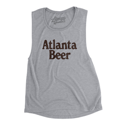 Atlanta Beer Women's Flowey Scoopneck Muscle Tank-Athletic Heather-Allegiant Goods Co. Vintage Sports Apparel