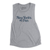 New York's Number 1 Fan Women's Flowey Scoopneck Muscle Tank-Athletic Heather-Allegiant Goods Co. Vintage Sports Apparel