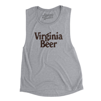 Virginia Beer Women's Flowey Scoopneck Muscle Tank-Athletic Heather-Allegiant Goods Co. Vintage Sports Apparel