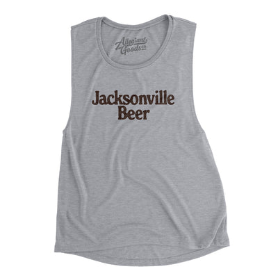 Jacksonville Beer Women's Flowey Scoopneck Muscle Tank-Athletic Heather-Allegiant Goods Co. Vintage Sports Apparel