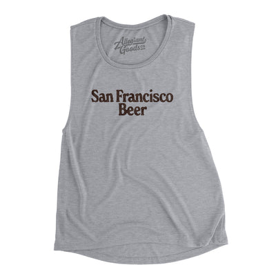 San Francisco Beer Women's Flowey Scoopneck Muscle Tank-Athletic Heather-Allegiant Goods Co. Vintage Sports Apparel