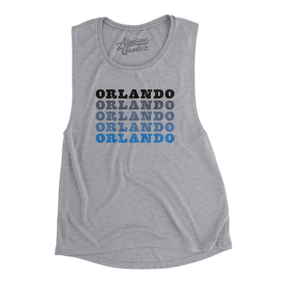 Orlando Repeat Women's Flowey Scoopneck Muscle Tank-Athletic Heather-Allegiant Goods Co. Vintage Sports Apparel