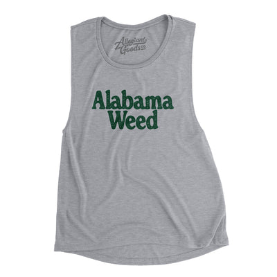 Alabama Weed Women's Flowey Scoopneck Muscle Tank-Athletic Heather-Allegiant Goods Co. Vintage Sports Apparel