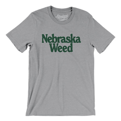 Nebraska Weed Men/Unisex T-Shirt-Athletic Heather-Allegiant Goods Co. Vintage Sports Apparel