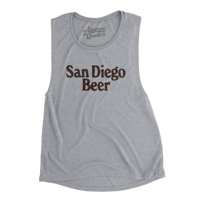 San Diego Beer Women's Flowey Scoopneck Muscle Tank-Athletic Heather-Allegiant Goods Co. Vintage Sports Apparel