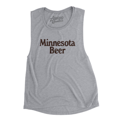 Minnesota Beer Women's Flowey Scoopneck Muscle Tank-Athletic Heather-Allegiant Goods Co. Vintage Sports Apparel