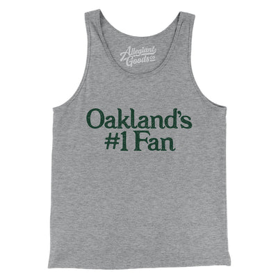 Oakland's Number 1 Fan Men/Unisex Tank Top-Athletic Heather-Allegiant Goods Co. Vintage Sports Apparel