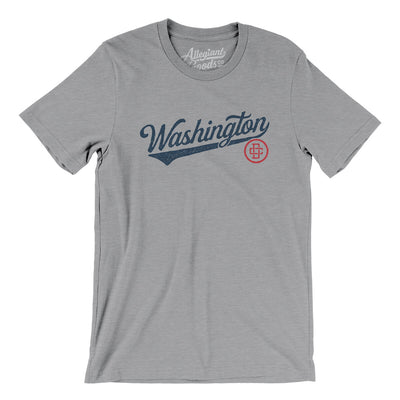 Washington Dc Vintage Script Men/Unisex T-Shirt-Athletic Heather-Allegiant Goods Co. Vintage Sports Apparel