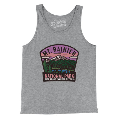 Mt. Rainier National Park Badge Men/Unisex Tank Top-Athletic Heather-Allegiant Goods Co. Vintage Sports Apparel