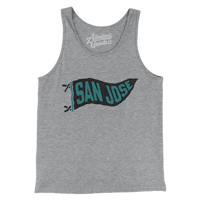 San Jose Pennant Men/Unisex Tank Top-Athletic Heather-Allegiant Goods Co. Vintage Sports Apparel