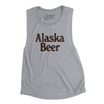 Alaska Beer Women's Flowey Scoopneck Muscle Tank-Athletic Heather-Allegiant Goods Co. Vintage Sports Apparel