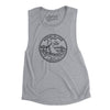 Rhode Island State Quarter Women's Flowey Scoopneck Muscle Tank-Athletic Heather-Allegiant Goods Co. Vintage Sports Apparel