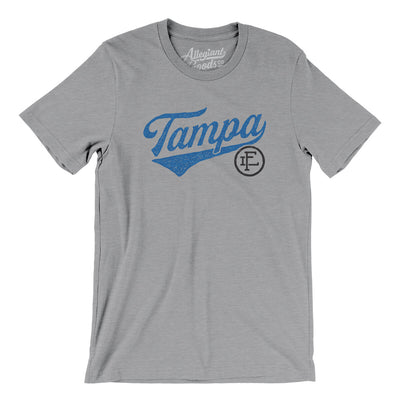 Tampa Vintage Script Men/Unisex T-Shirt-Athletic Heather-Allegiant Goods Co. Vintage Sports Apparel