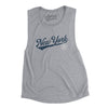 New York Vintage Script Women's Flowey Scoopneck Muscle Tank-Athletic Heather-Allegiant Goods Co. Vintage Sports Apparel