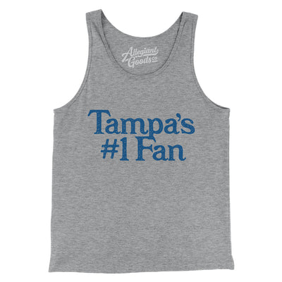 Tampa's Number 1 Fan Men/Unisex Tank Top-Athletic Heather-Allegiant Goods Co. Vintage Sports Apparel