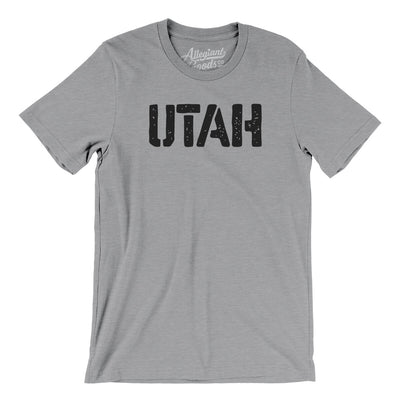 Utah Military Stencil Men/Unisex T-Shirt-Athletic Heather-Allegiant Goods Co. Vintage Sports Apparel