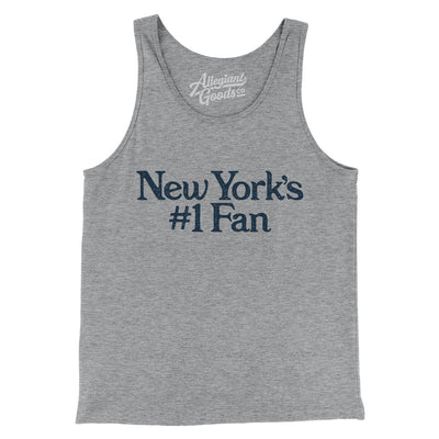 New York's Number 1 Fan Men/Unisex Tank Top-Athletic Heather-Allegiant Goods Co. Vintage Sports Apparel