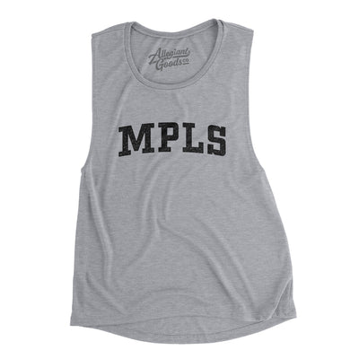 Mpls Varsity Women's Flowey Scoopneck Muscle Tank-Athletic Heather-Allegiant Goods Co. Vintage Sports Apparel