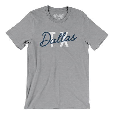 Dallas Tx Overprinted Men/Unisex T-Shirt-Athletic Heather-Allegiant Goods Co. Vintage Sports Apparel