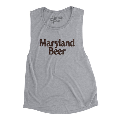 Maryland Beer Women's Flowey Scoopneck Muscle Tank-Athletic Heather-Allegiant Goods Co. Vintage Sports Apparel