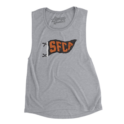 Sfca Pennant Women's Flowey Scoopneck Muscle Tank-Athletic Heather-Allegiant Goods Co. Vintage Sports Apparel