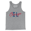 Chicago Illinois Overprinted Men/Unisex Tank Top-Athletic Heather-Allegiant Goods Co. Vintage Sports Apparel