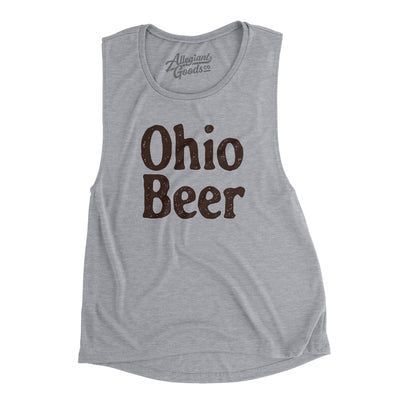 Ohio Beer Women's Flowey Scoopneck Muscle Tank-Athletic Heather-Allegiant Goods Co. Vintage Sports Apparel