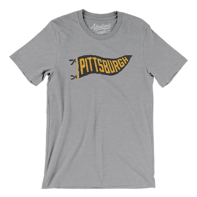 Pittsburgh Pennant Men/Unisex T-Shirt-Athletic Heather-Allegiant Goods Co. Vintage Sports Apparel