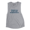 There's No Place Like Washington Dc Women's Flowey Scoopneck Muscle Tank-Athletic Heather-Allegiant Goods Co. Vintage Sports Apparel