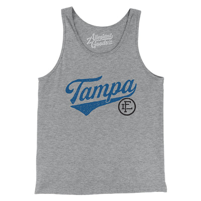 Tampa Vintage Script Men/Unisex Tank Top-Athletic Heather-Allegiant Goods Co. Vintage Sports Apparel